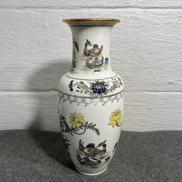 Vintage Japanese Porcelain Ware White Decorative Vase For Sale - Image 4 of 9