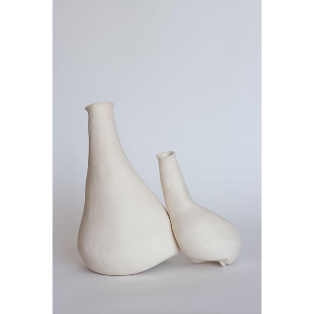 Under the Cabinet I & II Vases in Ceramic by Lillian Tørlen, Set of 2 For Sale - Image 4 of 8