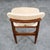 John Stuart Mid Century Danish Modern Dining Chair John Stuart Wood Walnut Off White Cream For Sale - Image 4 of 12