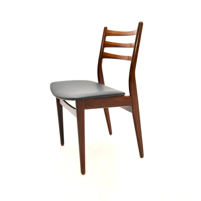 Black Vintage Danish Dining Chairs, 1960s, Set of 6 For Sale - Image 8 of 10