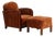 Art Deco Lounge Armchair With Ottoman France 1930s For Sale