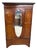 Antique Early 20th Century Edwardian Mahogany Wardrobe With Oval Mirror Door For Sale