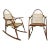 Vintage 1960s Vermont Tubbs Oak Snowshoe Chairs With Rawhide Lacing - Set of 2 For Sale