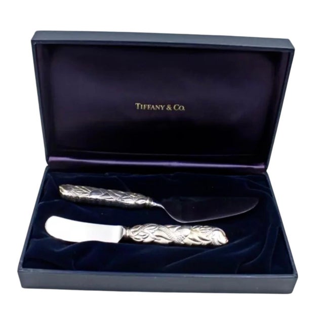 Tiffany & Co Estate Cheese Knife 7.125" & Pate Butter Spreader 6.5" Silver For Sale In New York - Image 6 of 8