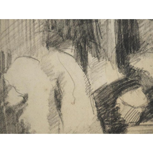Maximilien Luce, The Inn, Wash and Charcoal For Sale - Image 4 of 8