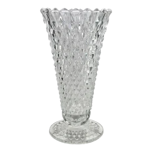 Mid 20th Century Indiana Diamond Point Footed Vase
