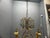 Italian Florentine Tole Gilt Murano Glass Beaded 6-Light Chandelier, 1950s For Sale - Image 12 of 17