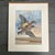 1990’s “two male wood ducks in flight over marsh” watercolor painting / pen drawing laid on matboard. Measures...