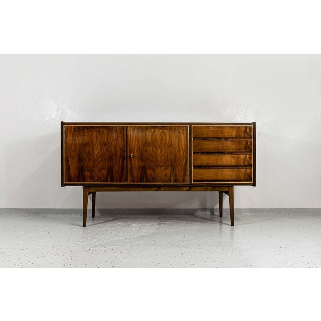 Mid-Century Modern Mid-Century Modern Walnut Sideboard by S. Albracht, Poland, 1972 For Sale - Image 3 of 18