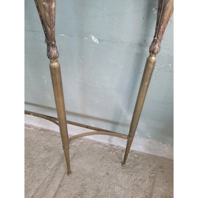 1950s Louis XVI Style Console in Gilded Brass, 1950s For Sale - Image 5 of 13