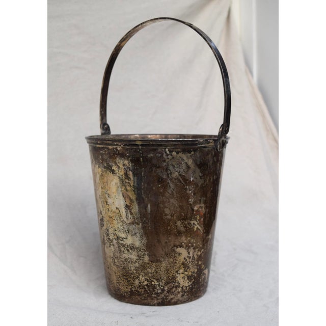 Copper Mid 20th Century Silver Over Copper Wine Cooler For Sale - Image 8 of 12