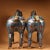 Late 19th Century Late 19th Century Pair of Cloisonné Enamel Gilt Bronze Horse Figures, 14200g Total, Qianlong Mark For Sale - Image 5 of 10