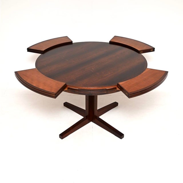 Mid-Century Modern Vintage Danish Flip Flap Lotus Dining Table from Dyrlund, 1960 For Sale - Image 3 of 11