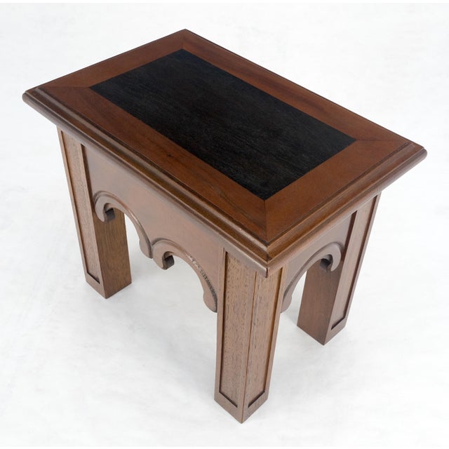 Heavy Solid Mahogany Custom Wood Milling Arts & Crafts 1970s Side End Table MINT For Sale - Image 16 of 16