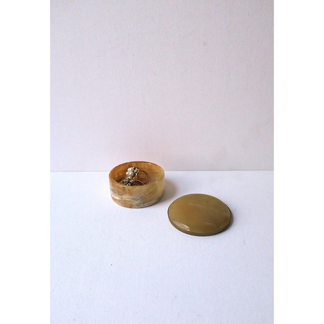 Stone Onyx Marble Jewelry Trinket Box For Sale - Image 7 of 9