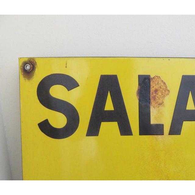Metal Large Enamel Sign from Salamander Schuhfabrik, 1950s For Sale - Image 7 of 14