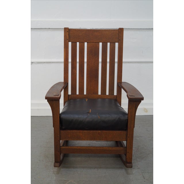 Antique Mission Oak Rocking Chair Chairish