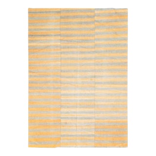 Galerie Shabab Collection Mid-20th Century Handmade Turkish Striped Flat-Weave Kilim Accent Rug For Sale