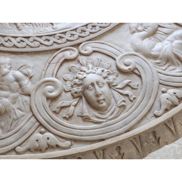 Antique Bisque Porcelain Table with Classical Relief, 1890s For Sale - Image 6 of 12