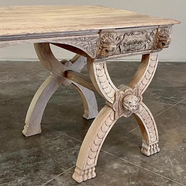 19th Century Dutch Renaissance Desk ~ Writing Table For Sale - Image 9 of 13