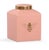 Traditional Pink Coral Ceramic Bee Ginger Jar For Sale - Image 3 of 3