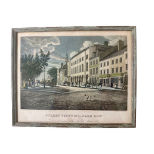 1830 New York City Engraving: No. 1 - Park Row by Charles W. Burton