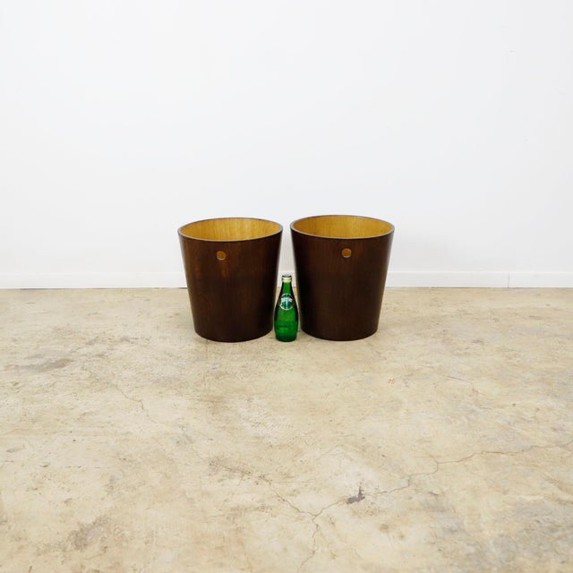 Pair of Mid 20th Century Plywood Trash Can For Sale - Image 17 of 17