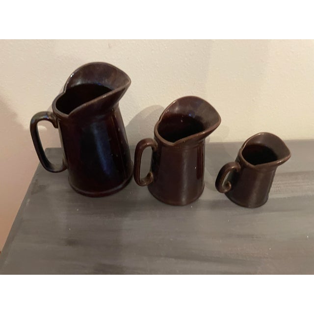 Mid-Century Modern 1960 Pancake Pitchers- Set of 3 For Sale - Image 3 of 6