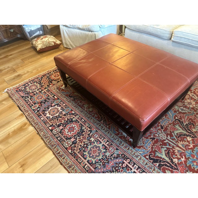 2020s Baker by Barbara Barry Leather Ottoman For Sale - Image 5 of 14
