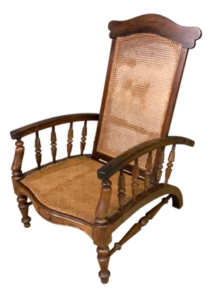 Antique Colonial Reclining Plantation Chair, 1880