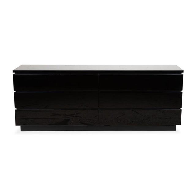 Cube Sideboard with Drawers in Black High Gloss Wood from Interlübke For Sale - Image 11 of 12