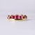 Metal 1960s 2.50ct Burma Ruby 5 Stone Ring | Vintage 18k Gold Red Gemstone Band, Size 6.5 For Sale - Image 7 of 7