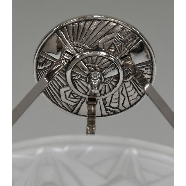 Noverdy French Art Deco Pendant Light 1930s For Sale - Image 10 of 13