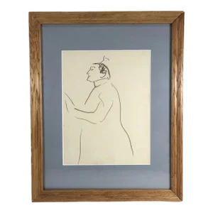 Albert Marquet Pencil on Paper Double-Sided Drawing, Portrait Studies of Men