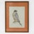 Framed Falcon Watercolor Drawing With Orange Mat – Ornithological Style Wildlife Art For Sale - Image 9 of 9