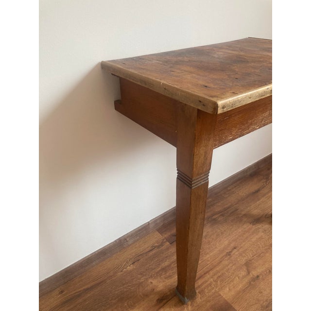 Rustic Pine Console Tables, France, Set of 2 For Sale - Image 14 of 15