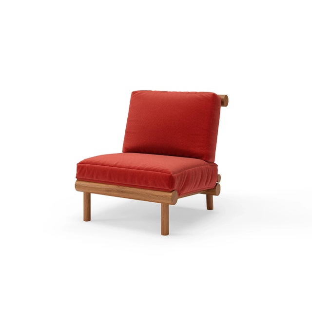 The Rishon Lounge Chair – Classic Cushion Edition offers a softer take on modern luxury, pairing our sculptural teak frame...