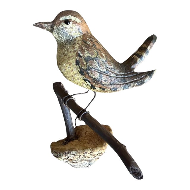 Austrian Folk Art Carved Wood Bird #72, 1930s For Sale