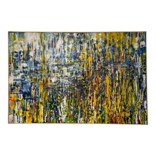Mid Century Modern Abstract Painting by California Artist Carol Bernard 1960's For Sale