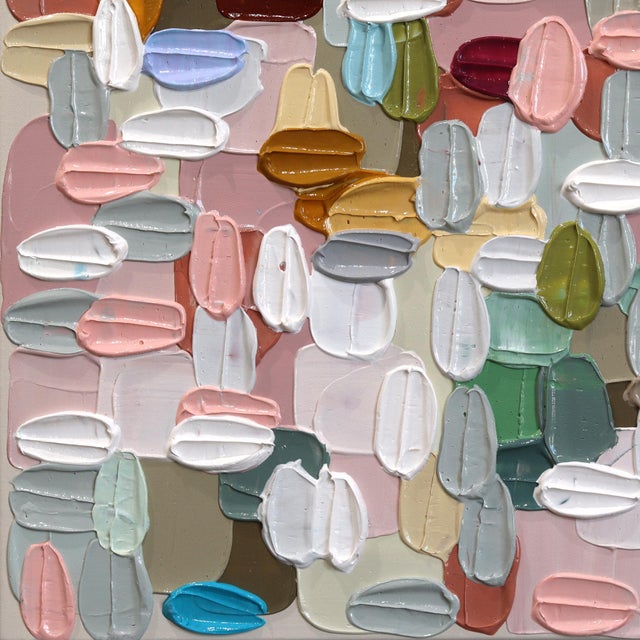 Floating - Original Textural Abstract Acrylic Painting on Canvas by Shiri Phillips For Sale In Los Angeles - Image 6 of 9