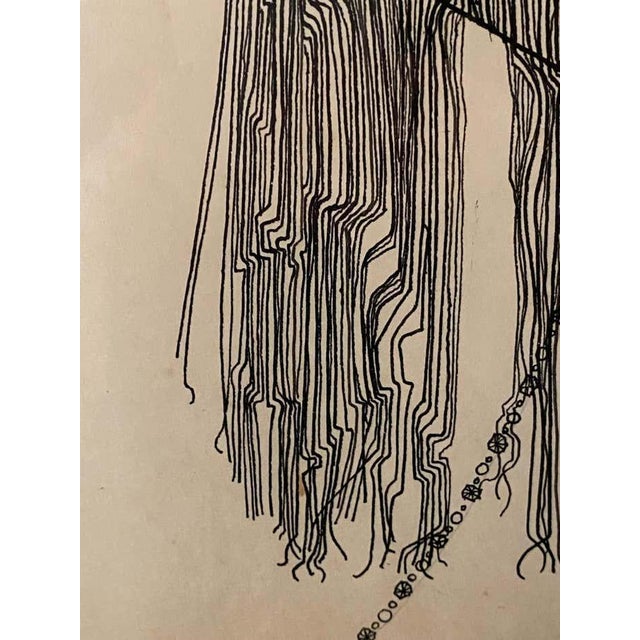 Contemporary Minimalist Black and White Portrait Drawing by Jerry O'Day For Sale - Image 3 of 8