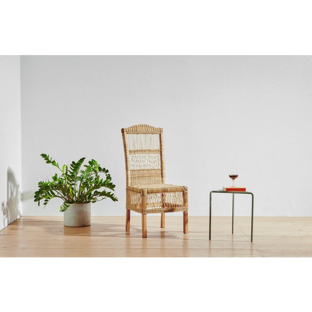 Contemporary Malawi Cane Dining Chair For Sale In New York - Image 6 of 8