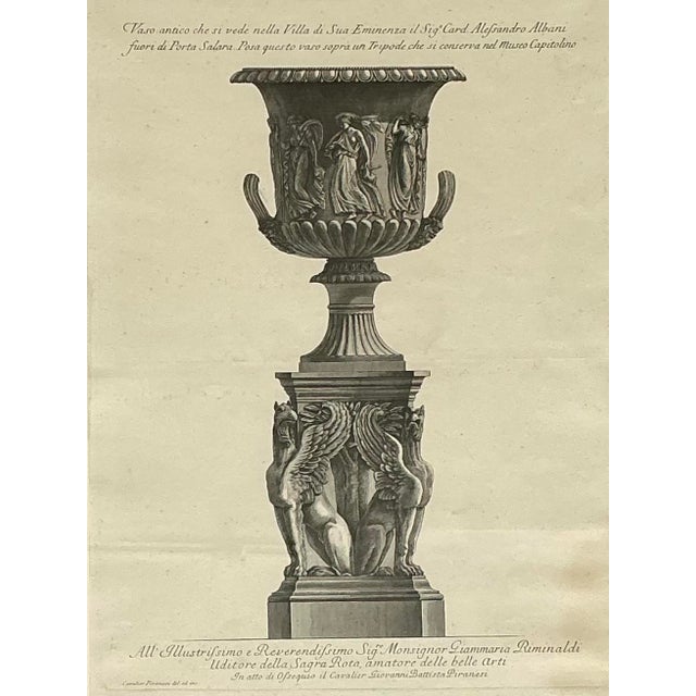 Vintage Italian Monumental Giovanni Batista Parinesi Urn Print For Sale In West Palm - Image 6 of 6