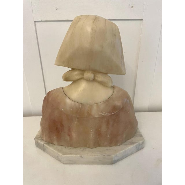 Antique Victorian Alabaster Bust, 1860 For Sale - Image 11 of 14