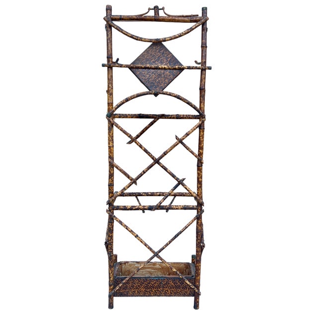 Brown 1920s English Bamboo Hall Tree For Sale - Image 8 of 10