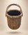 Asian Antique Handwoven Chinese Handled Basket - Late Qing Dynasty Rice Basket For Sale - Image 3 of 4
