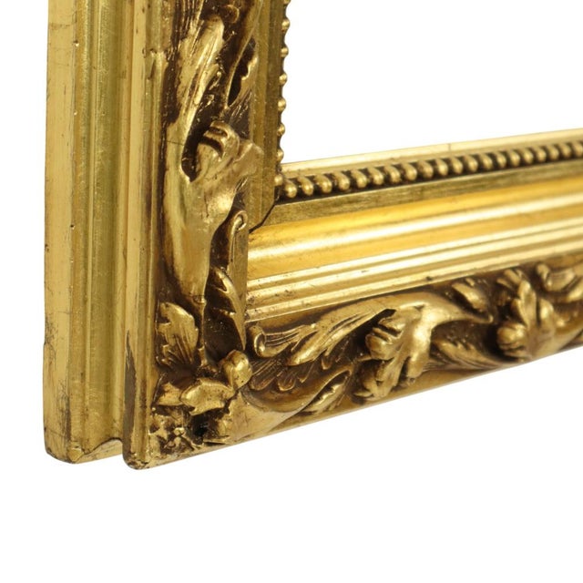 Antique Baroque Style Gold Leaf Gilded Pine Frame For Sale - Image 12 of 18