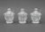 Collection of Seven Baccarat Crystal Tableware Pieces, comprising: three covered mustard pots, two with spoons, and four...
