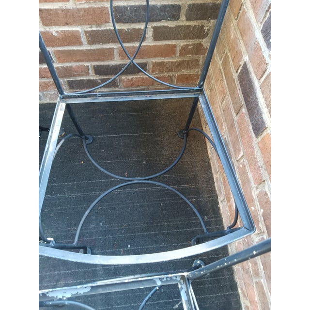 Vintage Wrought Iron Patio Dining Set, Salterini Style, 4 Pieces For Sale - Image 10 of 10