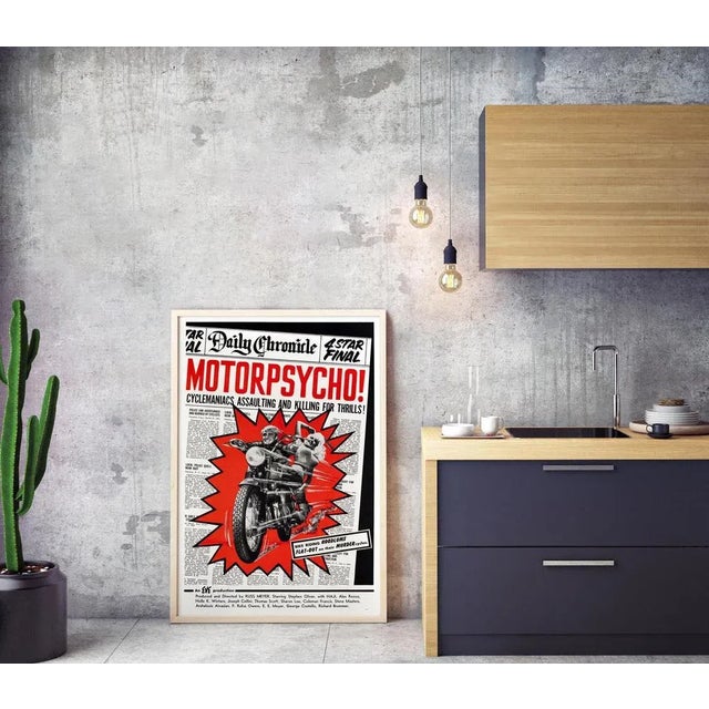 Mid-Century Modern Motorpsycho Original Vintage US One Sheet Movie Poster, 1965 For Sale - Image 3 of 4